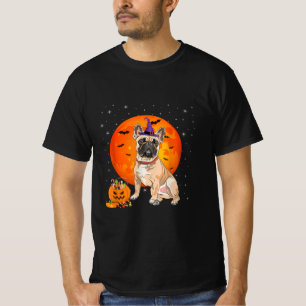 T-shirt Halloween Français Bulldog Trick Ou Treat Citrouil