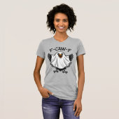 T-shirt Halloween Funny Crow Ghost "F-CAW-F", Humour Éffra (Devant entier)