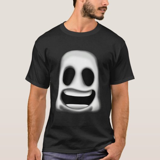 T-shirt Halloween Funny Ghost With Teeth Face Men Women Ki (Devant)