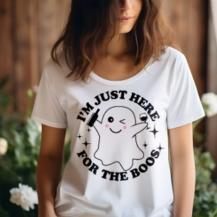 T-SHIRT HALLOWEEN FUNNY JE SUIS JUSTE ICI POUR LE GHOST DE