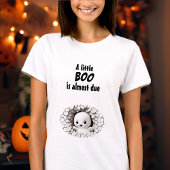 T-shirt Halloween Funny Peeking Ghost Baby Faire-part