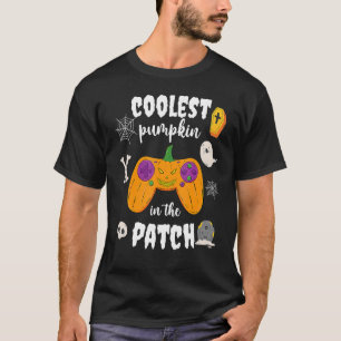 T-shirt Halloween Gamer Coolest Citrouille Dans Le Contrat