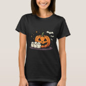 T-shirt Halloween Gamer Pumpkin Eating Ghost Costume Men B (Devant)
