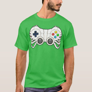 T-shirt Halloween Gamer Skeleton Controller Video Gamer Ki