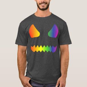 T-shirt Halloween Gay Lesbians Pride Citrouille Face LGBTQ