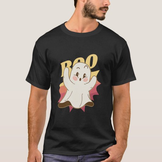 T-shirt Halloween Ghost Boo Cute (Devant)