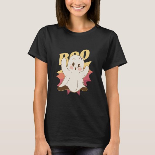 T-shirt Halloween Ghost Boo Cute (Devant)
