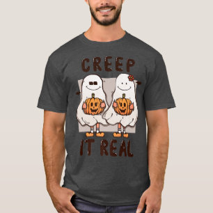 T-shirt Halloween Ghost Creep It Real Ghost Pumpkin Trick