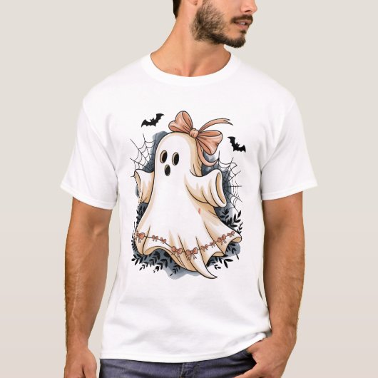 T-shirt Halloween Ghost Éffrayant (Devant)