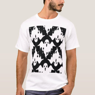T-shirt Halloween Ghost Éffrayant Motif sans couture