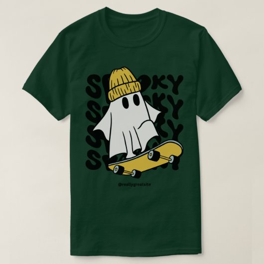 T-shirt Halloween Ghost Ghost Grastly Grind (Design devant)