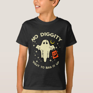 T-shirt Halloween Ghost No Diggity Costume Garçons Filles