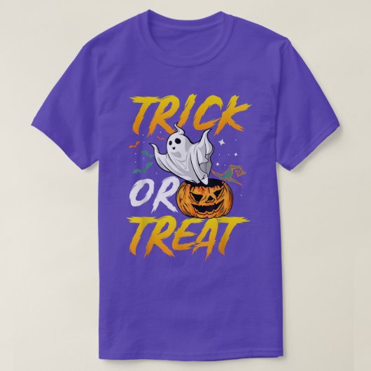 T-shirt Halloween Ghost Scary Citrouille Garçons Filles En (Design devant)
