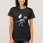 T-shirt Halloween Ghost Walking Dinosaur Skeleton T Rex Fu (Devant)