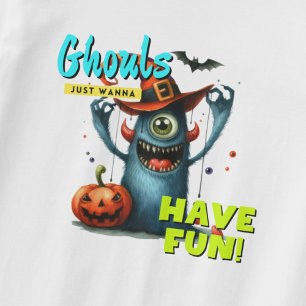 T-shirt Halloween Ghouls juste envie de s'amuser drôle