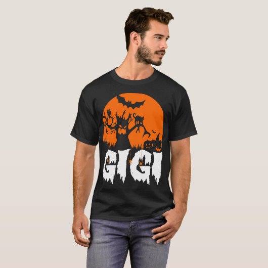 T-shirt Halloween Gigi Scary 31 Octobre Cadeau (Devant entier)