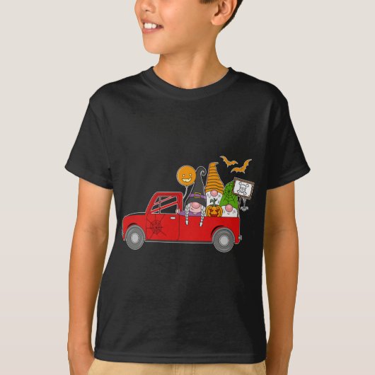 T-shirt Halloween Gnomes Costume de vacances avec Camion R (Devant)