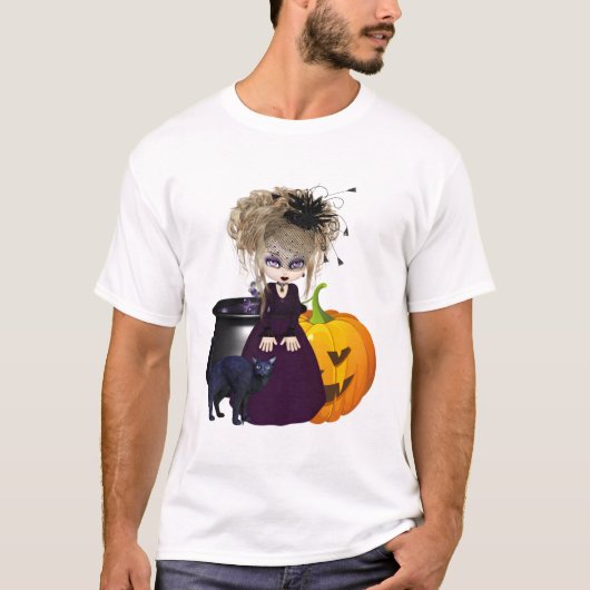 T-shirt Halloween gothique mignon (Devant)