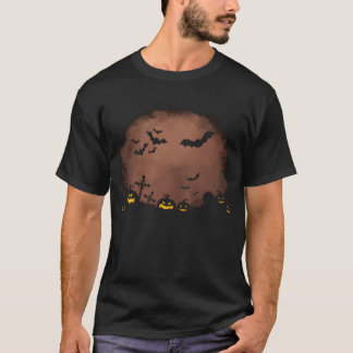 T-shirt Halloween graveyard vintage funny