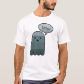 T-shirt Halloween Gray Gray Ghost (Devant)