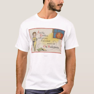 T-shirt Halloween GreetingGoblin dans la fenêtre