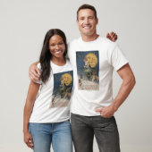 T-shirt Halloween GreetingWitch en vol (Unisexe)