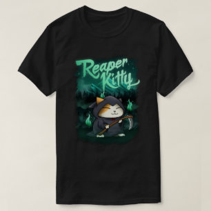 T-shirt Halloween Grim Reaper Kitty