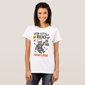 T-shirt Halloween Grossesse bébé Faire-part Boo est dû (Devant entier)