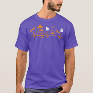 T-shirt Halloween Heartbeat citrouille