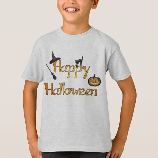 T-shirt Halloween heureux (Devant)