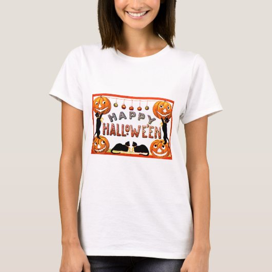 T-shirt Halloween heureux - Ellen Clapsaddle (Devant)