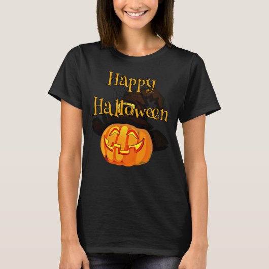 T-shirt Halloween heureux Jack-o'-lantern (Devant)