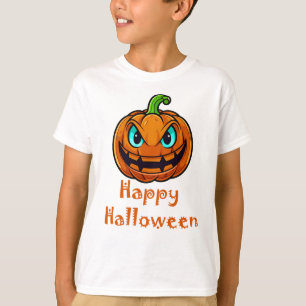 T-shirt Halloween heureux, Visage Citrouille effrayant