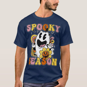 T-shirt Halloween Hippie 70' Groovy Ghost Spooky Season 20