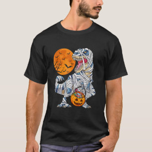 T-shirt Halloween Hommes Dinosaur Rex Citrouille maman