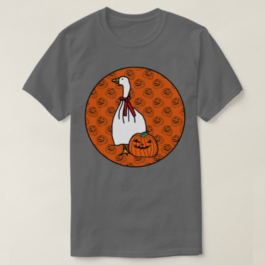 T-shirt Halloween Horreur Goose Orange Round (Design devant)