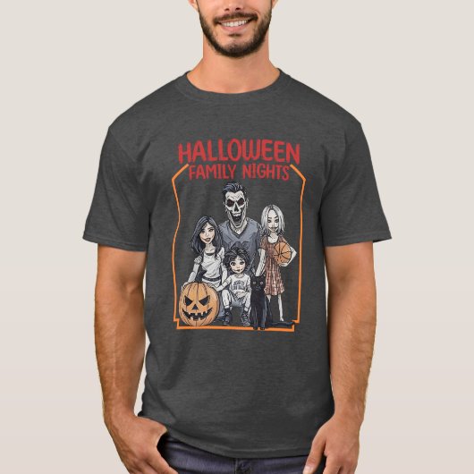 T-shirt Halloween Horreur Nuits familiales (Devant)