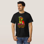 T-shirt Halloween Horreur Rouge Jaune Griffe Reaper Monste (Devant entier)