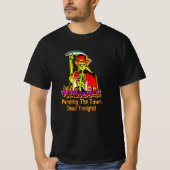 T-shirt Halloween Horreur Rouge Jaune Griffe Reaper Monste (Devant)
