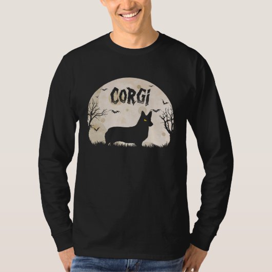 T-shirt Halloween Horror Corgi (Devant)