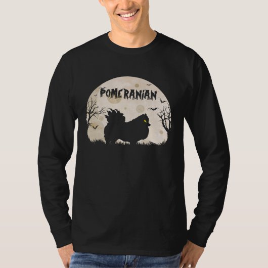 T-shirt Halloween Horror Pomeranian (Devant)
