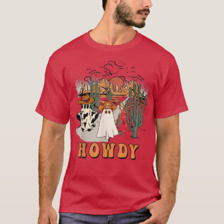 T-shirt Halloween Howdy Ghouls, Boo Haw Cowboy, Sunri du d