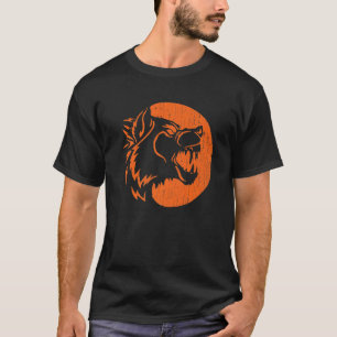 T-shirt Halloween Howling Werewolf Fangs Citrouille Jack O