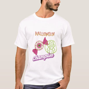 T-shirt Halloween I Spy Champion Blanc
