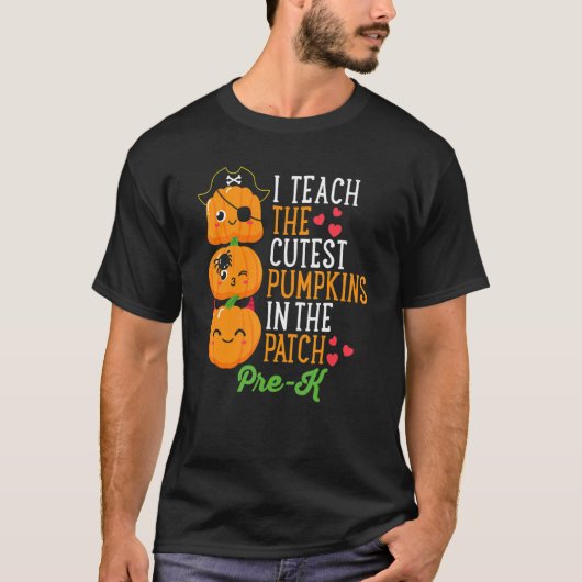 T-shirt Halloween I Teach The Cutest Pumpkins In Patch Pre (Devant)