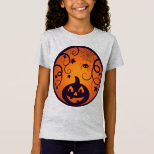 T-Shirt Halloween Jack-o'-lantern citrouille visage et ara