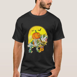 T-shirt Halloween Jack-o'-lantern équitation Dinosaur Rex 