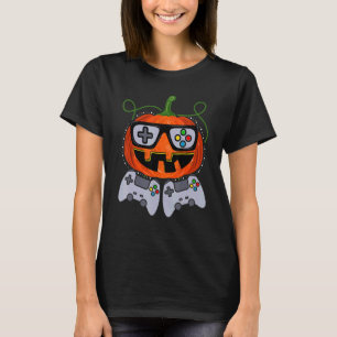T-shirt Halloween Jack-o'-lantern Gamer Boys Kids Men Hall