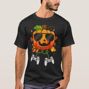 T-shirt Halloween Jack-o'-lantern Gamer Boys Kids Men Hall