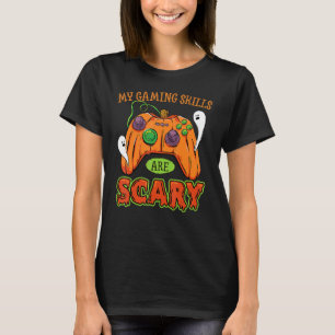T-shirt Halloween Jack-o'-lantern Gamer Compétences de jeu